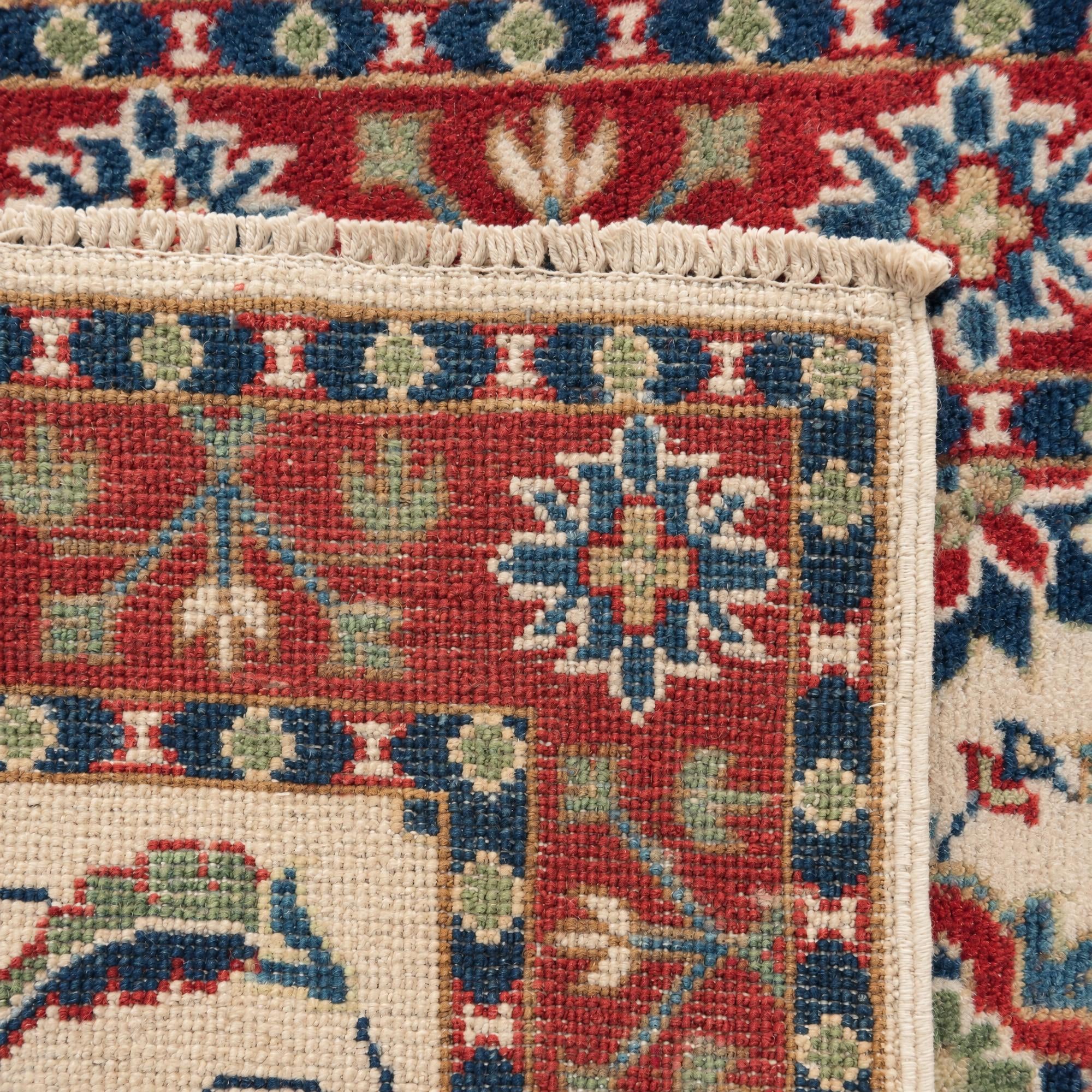 60cm x 190cm anudado a mano Kazak Alfombra Pasillera
