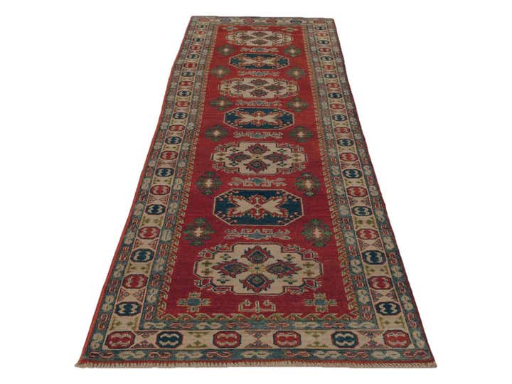 2' 9 x 9' 9 Hand Knotted Kazak Runner Rug
