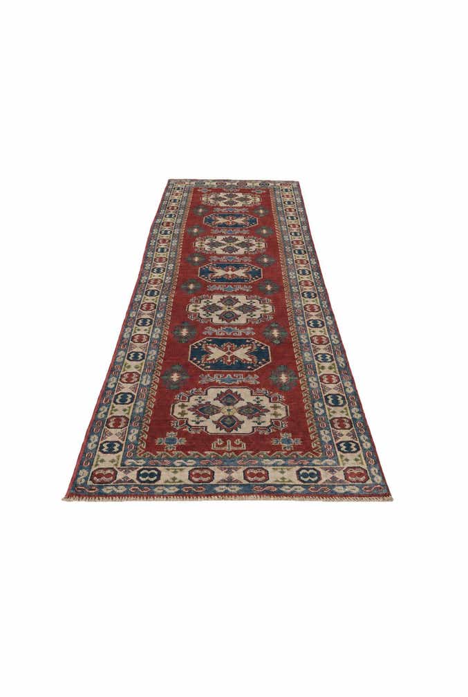 2' 9 x 9' 9 Hand Knotted Kazak Runner Rug