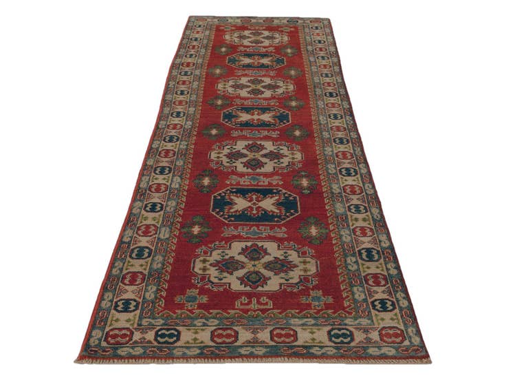 Detail image of 2' 9 x 9' 9 Hand Knotted Kazak Runner Rug