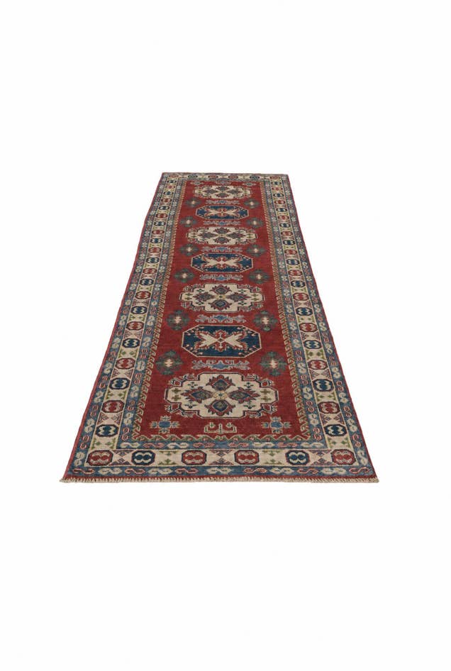 Detail image of 2' 9 x 9' 9 Hand Knotted Kazak Runner Rug