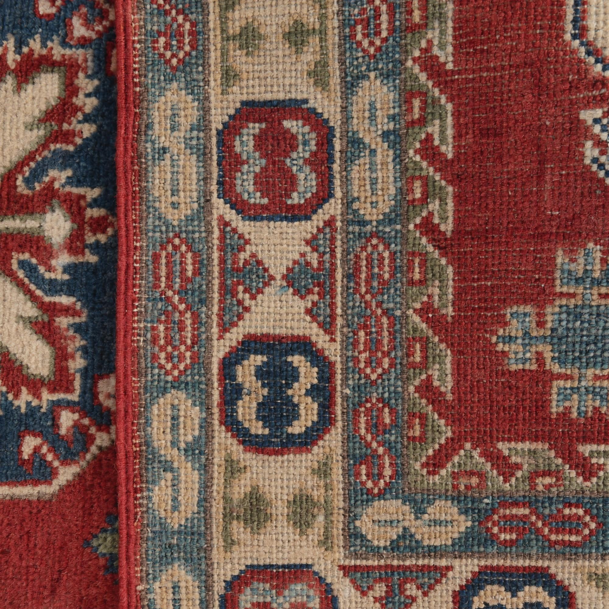 85cm x 300cm Hand Knotted Kazak Runner Rug