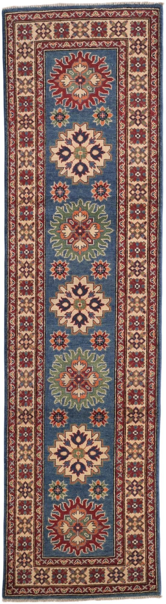 2' 8 x 9' 9 Hand Knotted Kazak Runner Rug