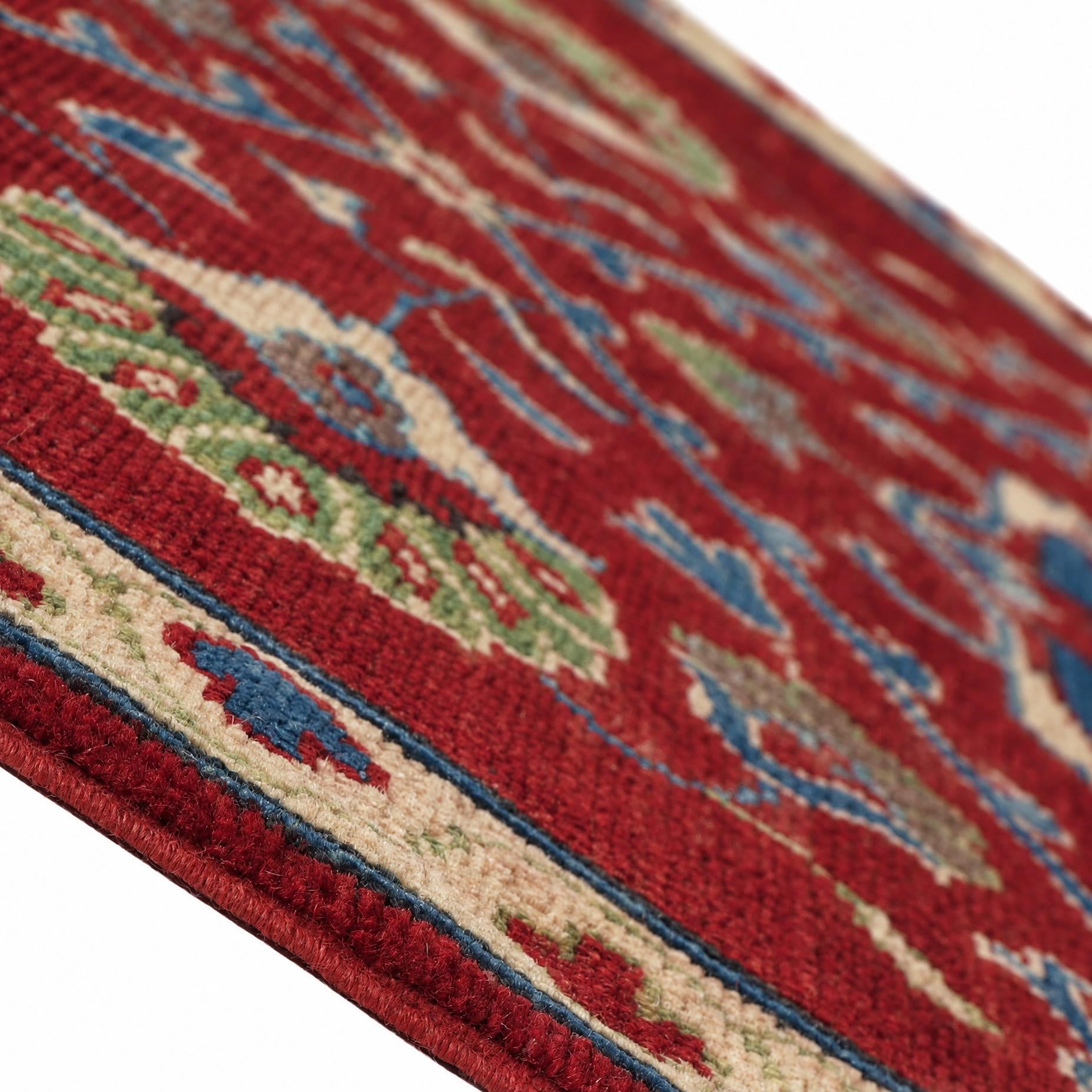 Detail image 8 of 12: 2' 11 x 9' 8 Hand Knotted Kazak Runner Rug