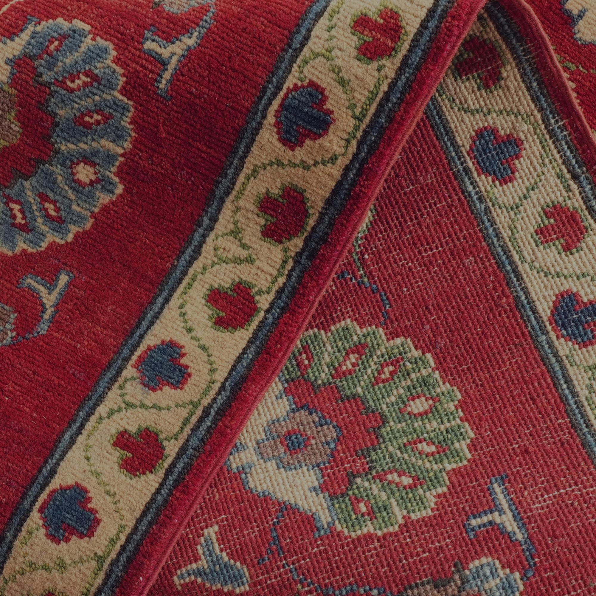 Detail image 9 of 12: 2' 11 x 9' 8 Hand Knotted Kazak Runner Rug