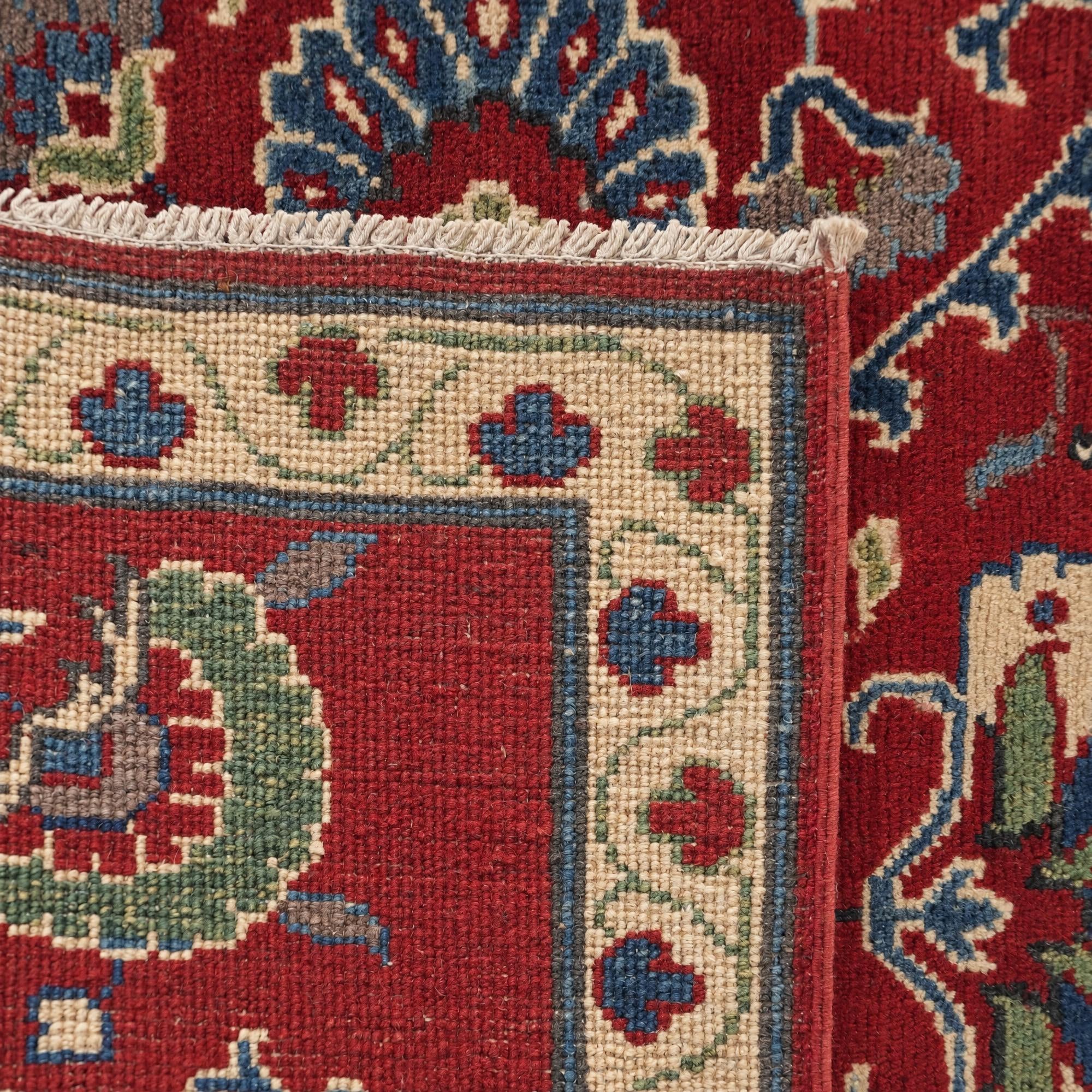 Detail image 12 of 12: 2' 11 x 9' 8 Hand Knotted Kazak Runner Rug