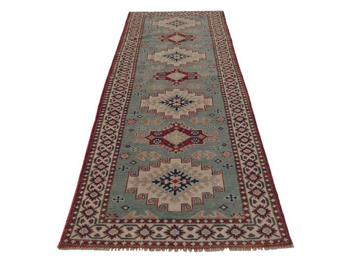 2' 11 x 9' 7 Hand Knotted Kazak Runner Rug