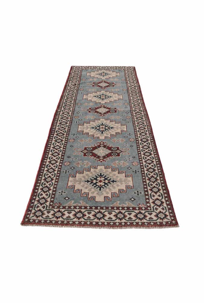 2' 11 x 9' 7 Hand Knotted Kazak Runner Rug