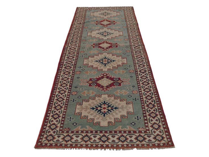 Detail image of 2' 11 x 9' 7 Hand Knotted Kazak Runner Rug