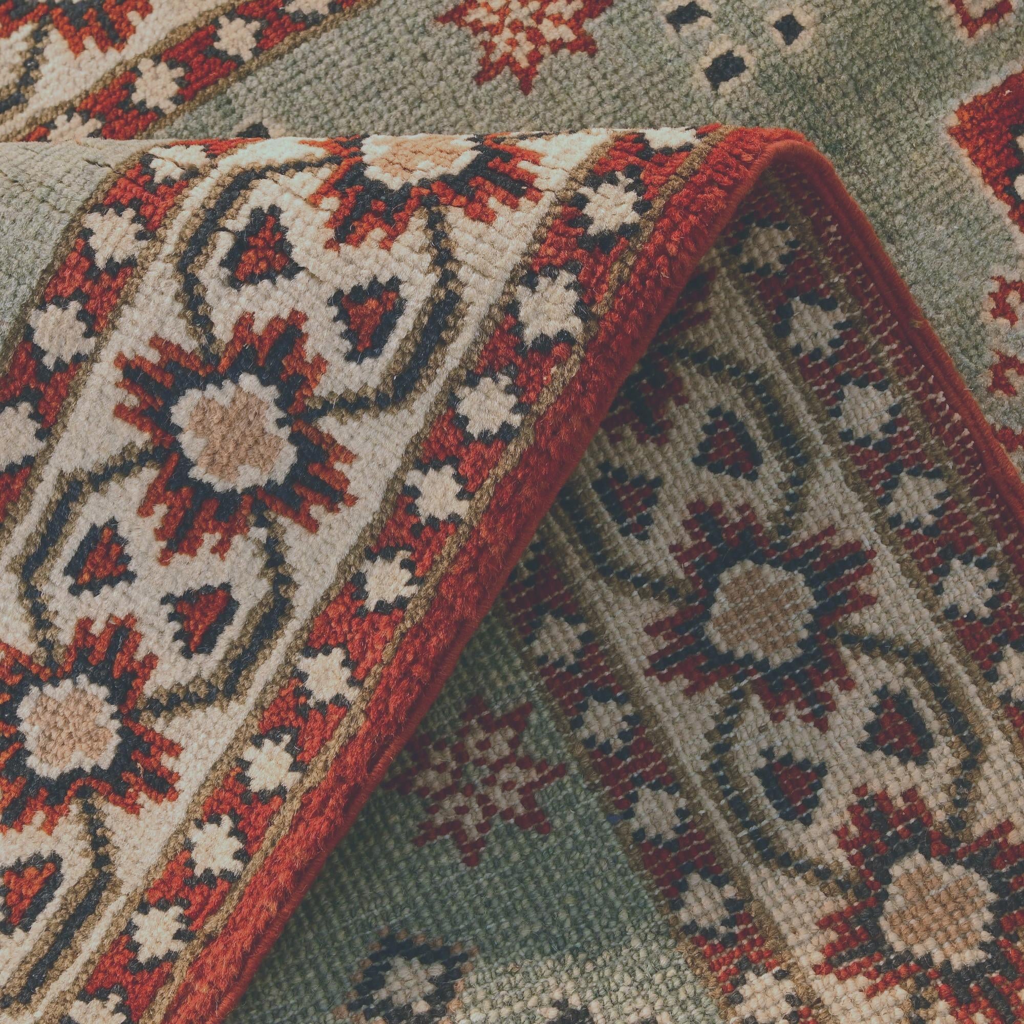2' 11 x 9' 7 Hand Knotted Kazak Runner Rug