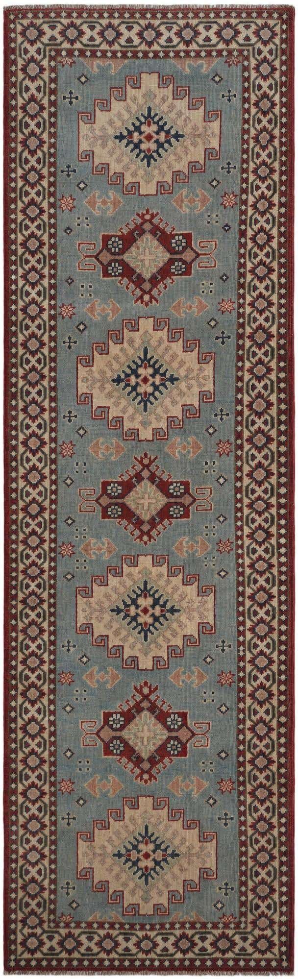 2' 11 x 9' 7 Hand Knotted Kazak Runner Rug