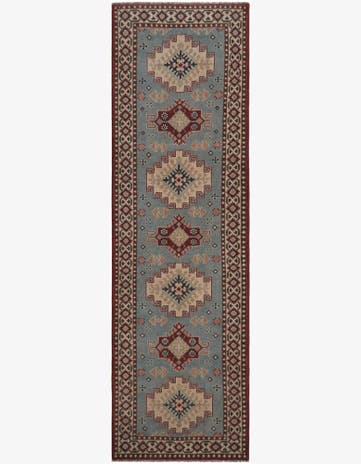 2' 11 x 9' 7 Hand Knotted Kazak Runner Rug