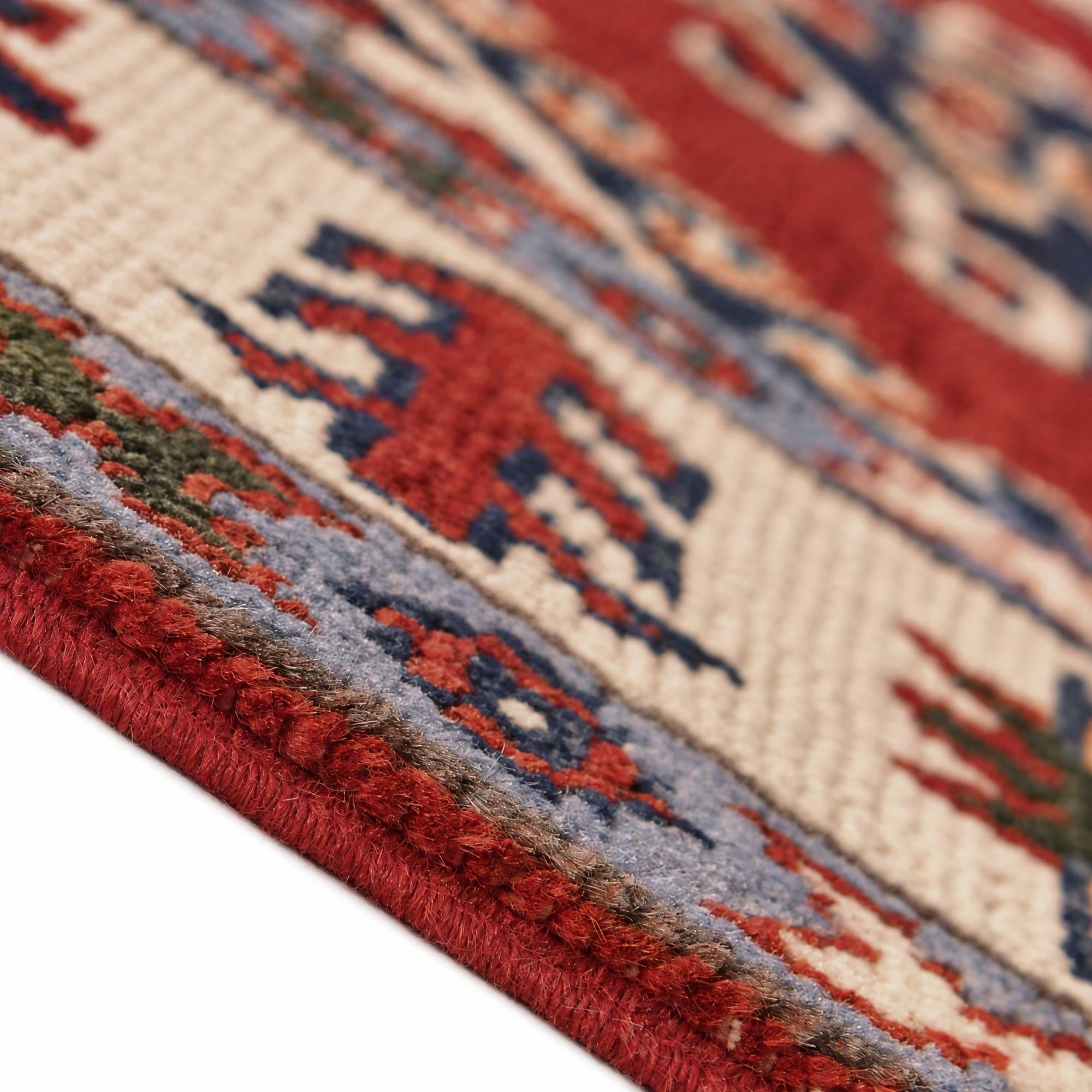 85cm x 310cm Hand Knotted Kazak Runner Rug