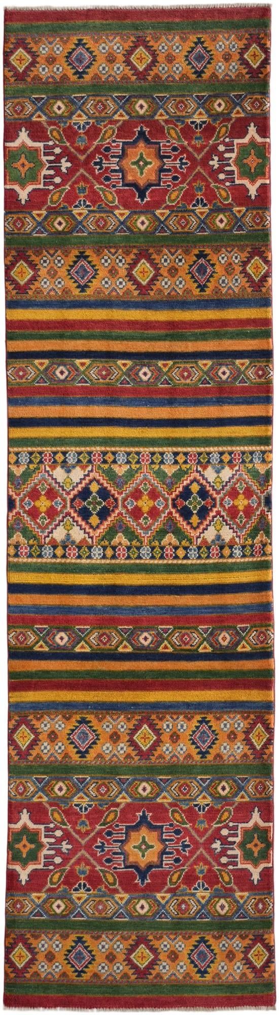 2' 8 x 9' 11 Hand Knotted Kazak Runner Rug