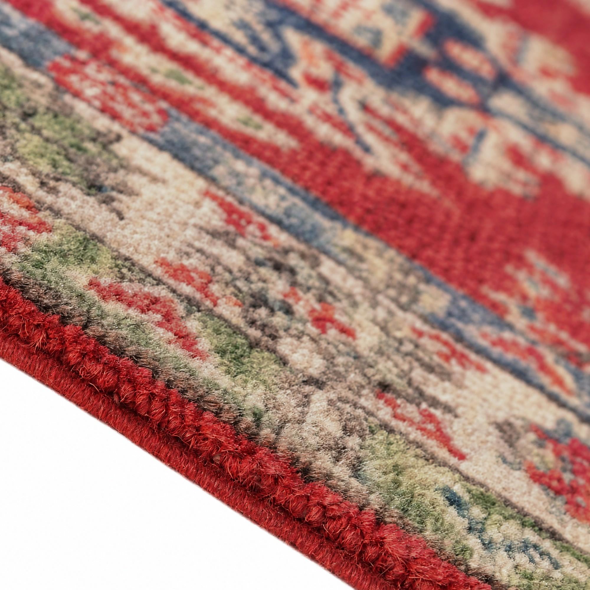 60cm x 195cm anudado a mano Kazak Alfombra Pasillera