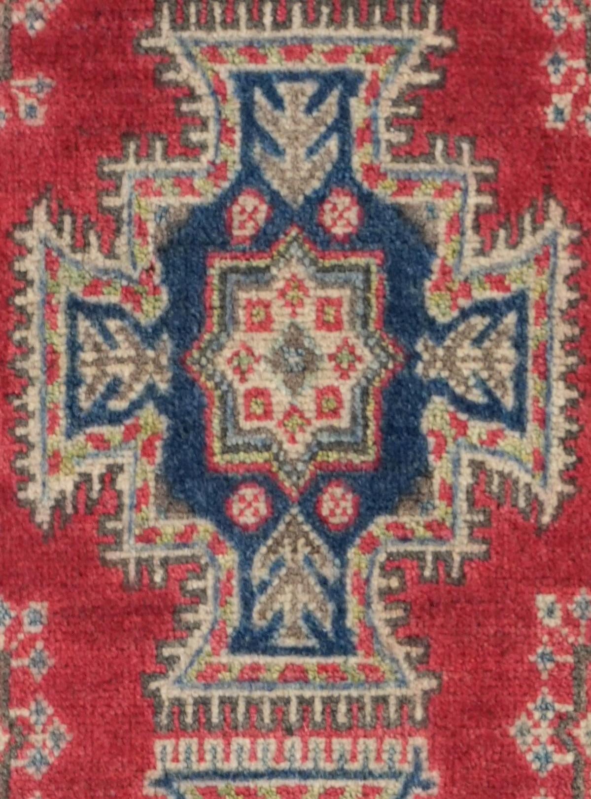 1' 11 x 6' 6 Hand Knotted Kazak Runner Rug
