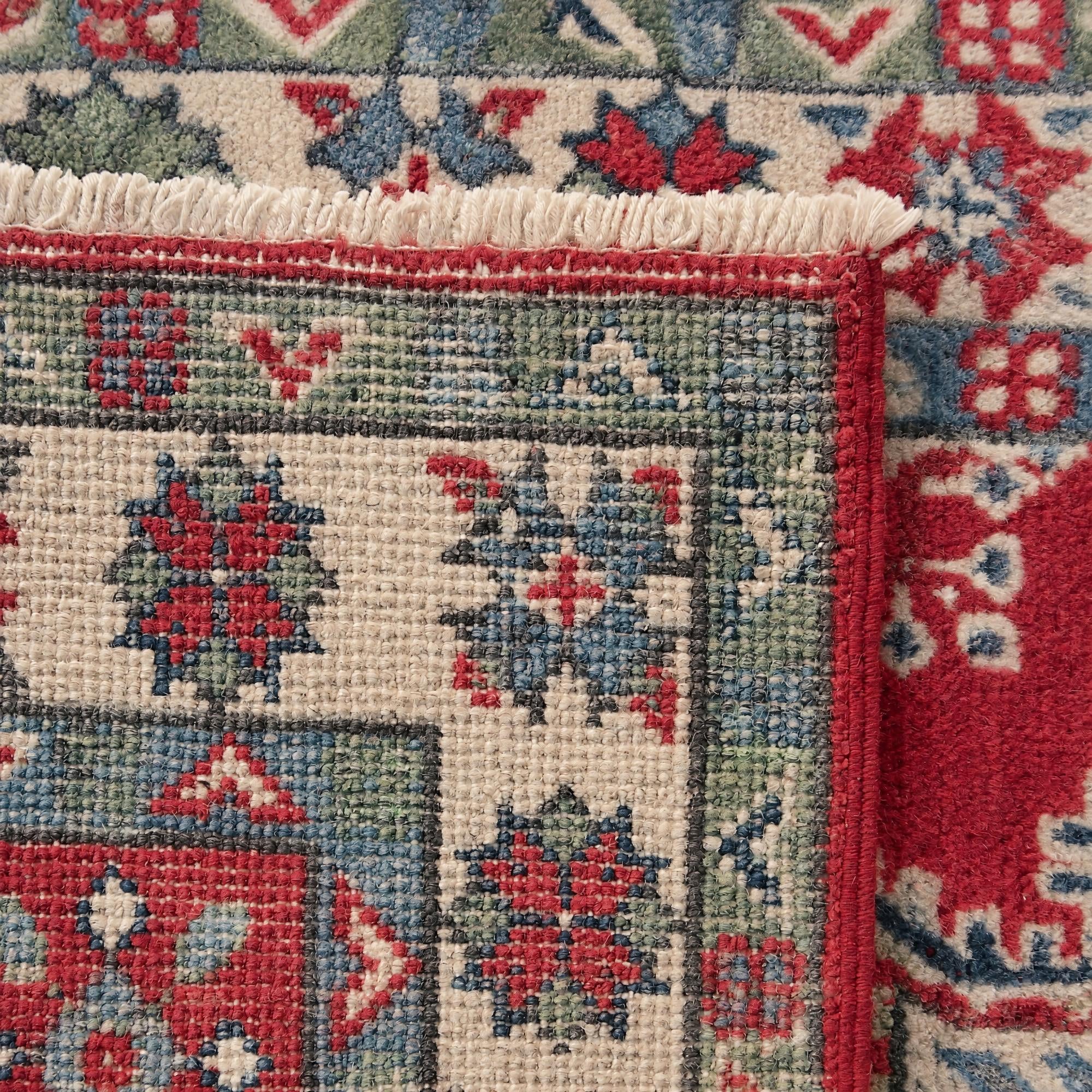 60cm x 195cm anudado a mano Kazak Alfombra Pasillera