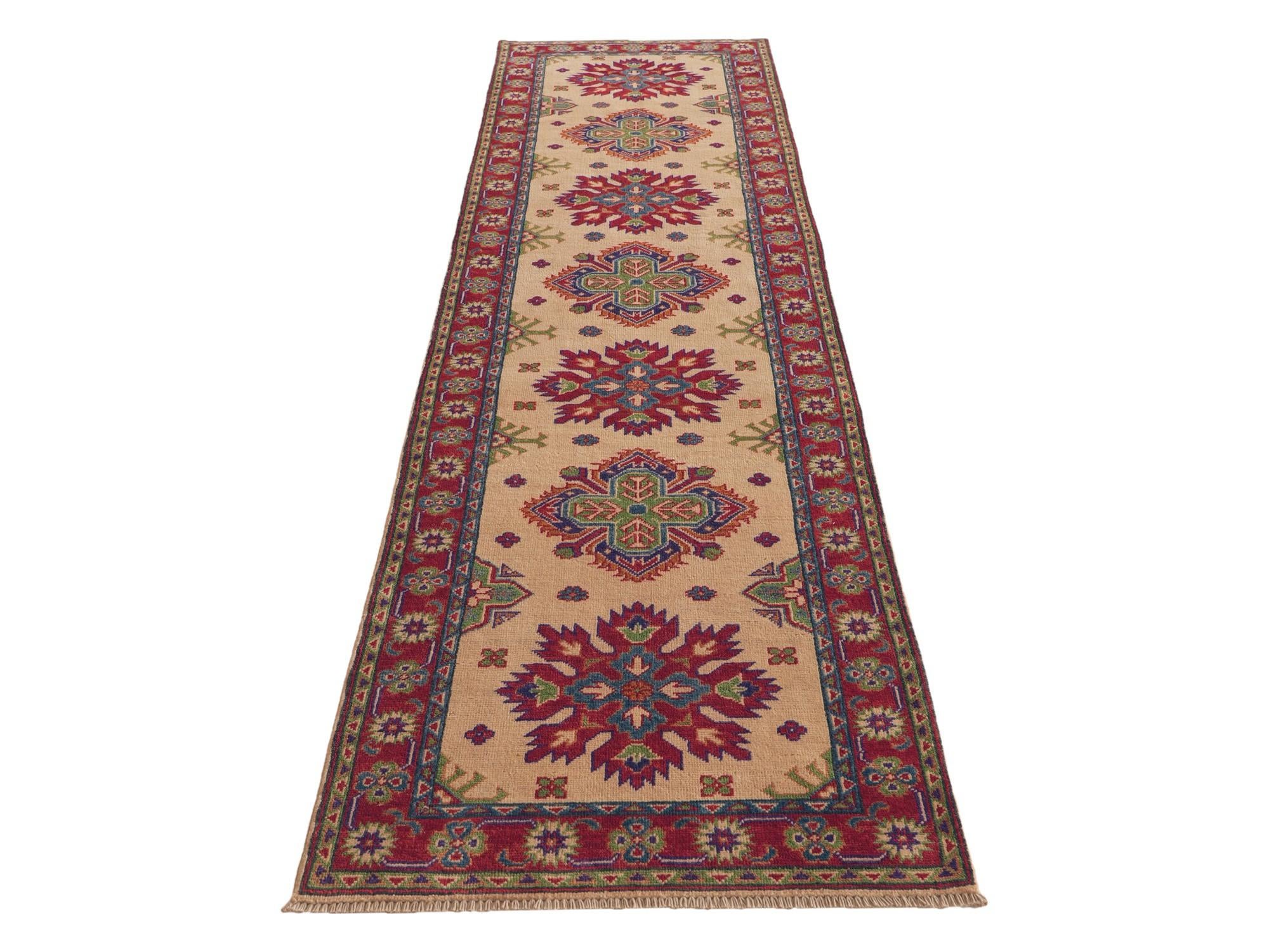 Detail image 5 of 10: 2' 8 x 9' 11 Hand Knotted Kazak Runner Rug