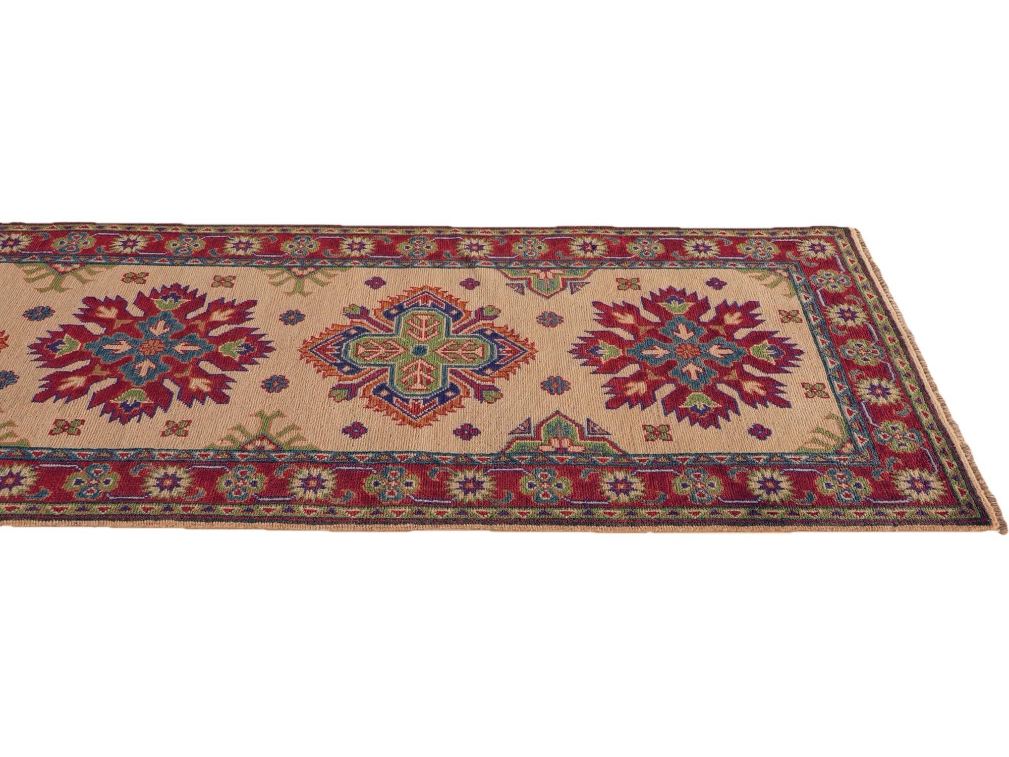 Detail image 6 of 10: 2' 8 x 9' 11 Hand Knotted Kazak Runner Rug