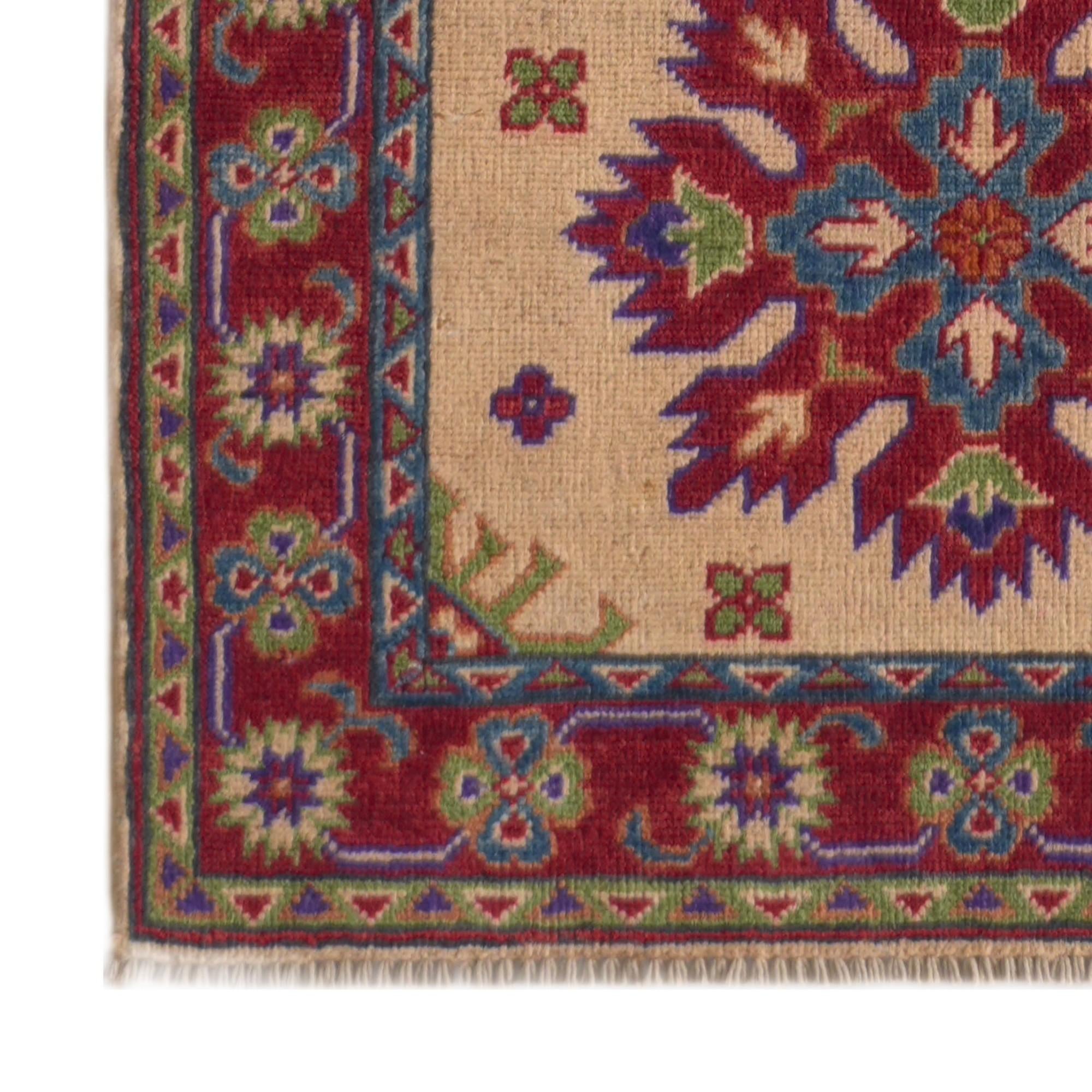 Detail image 7 of 10: 2' 8 x 9' 11 Hand Knotted Kazak Runner Rug