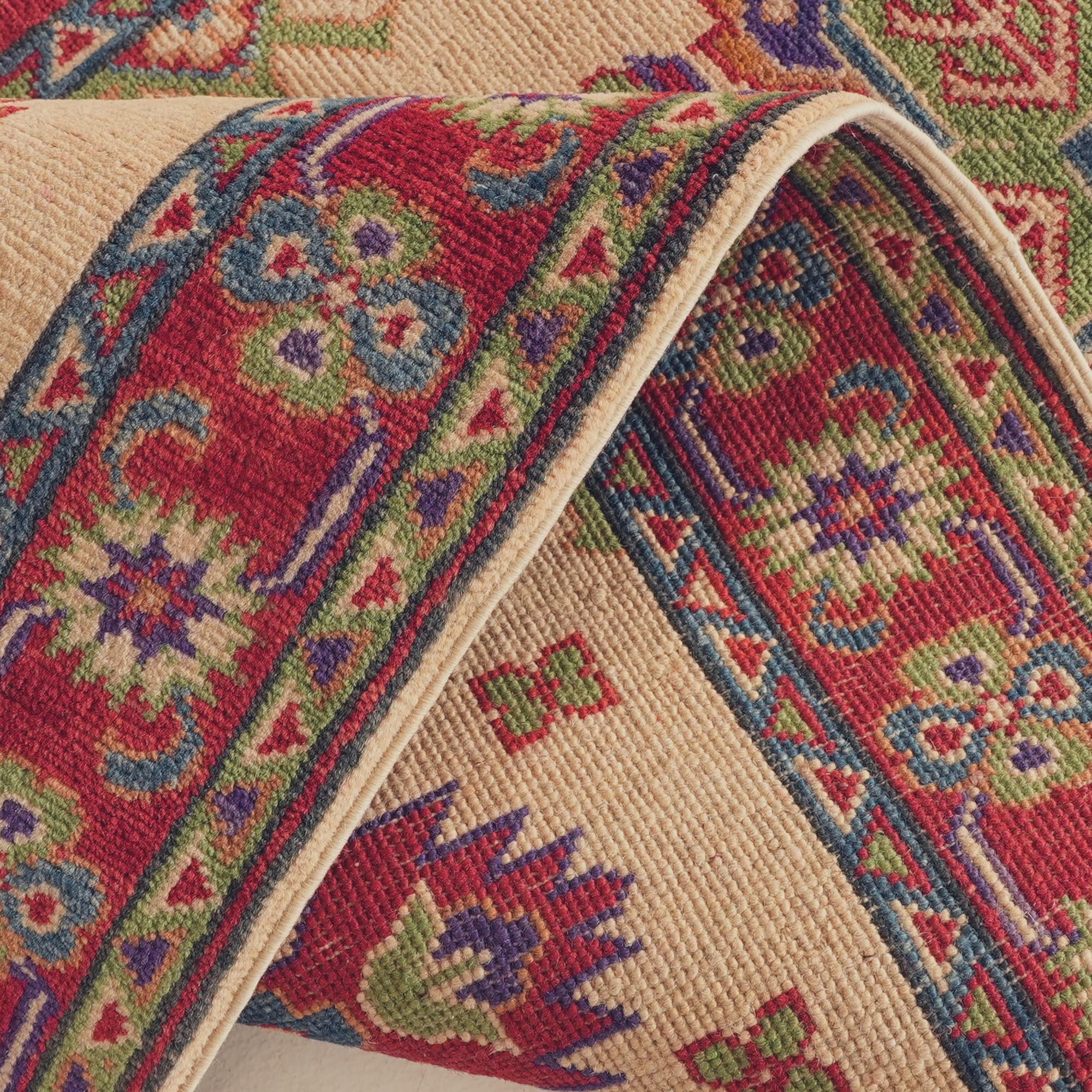 Detail image 8 of 10: 2' 8 x 9' 11 Hand Knotted Kazak Runner Rug