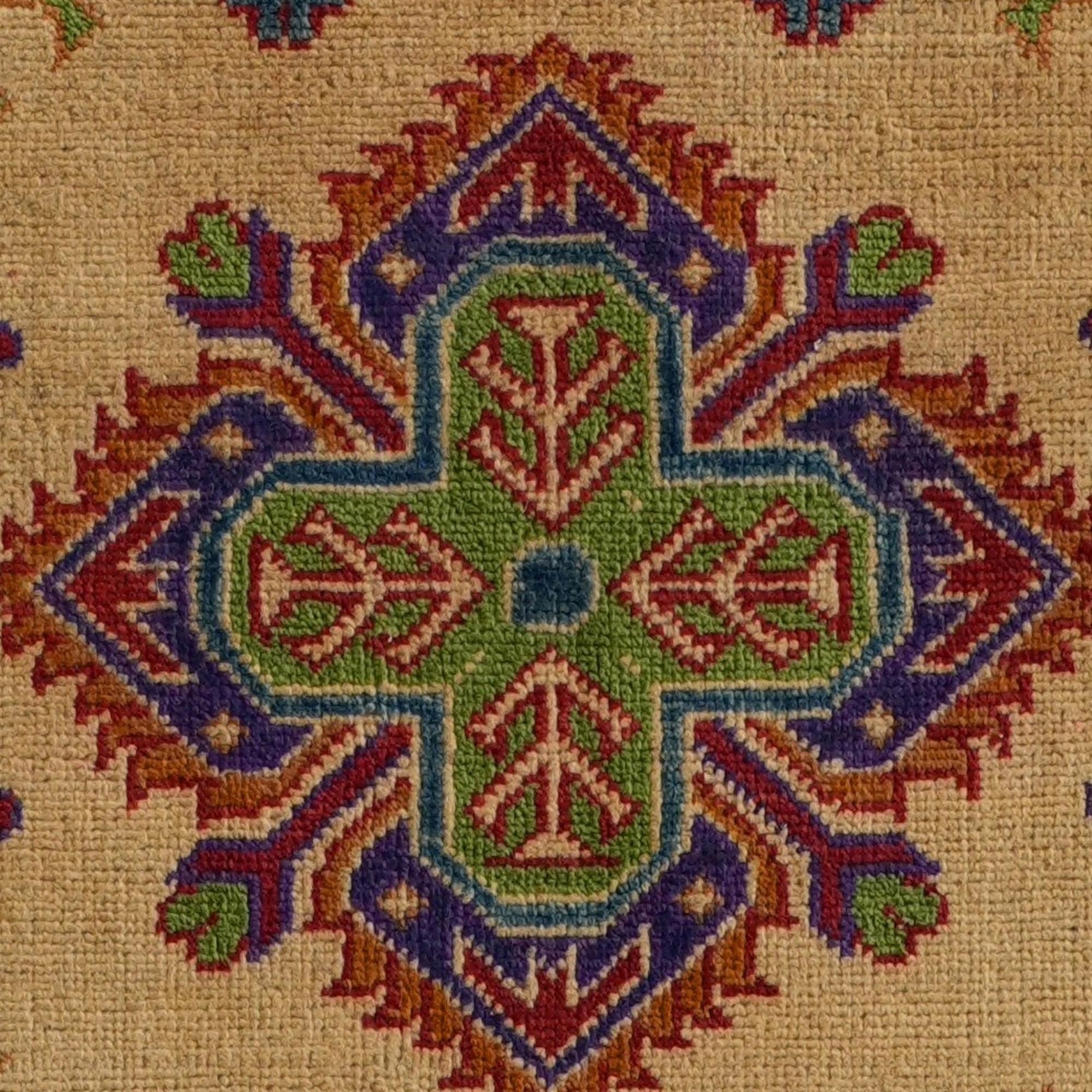 Detail image 10 of 10: 2' 8 x 9' 11 Hand Knotted Kazak Runner Rug