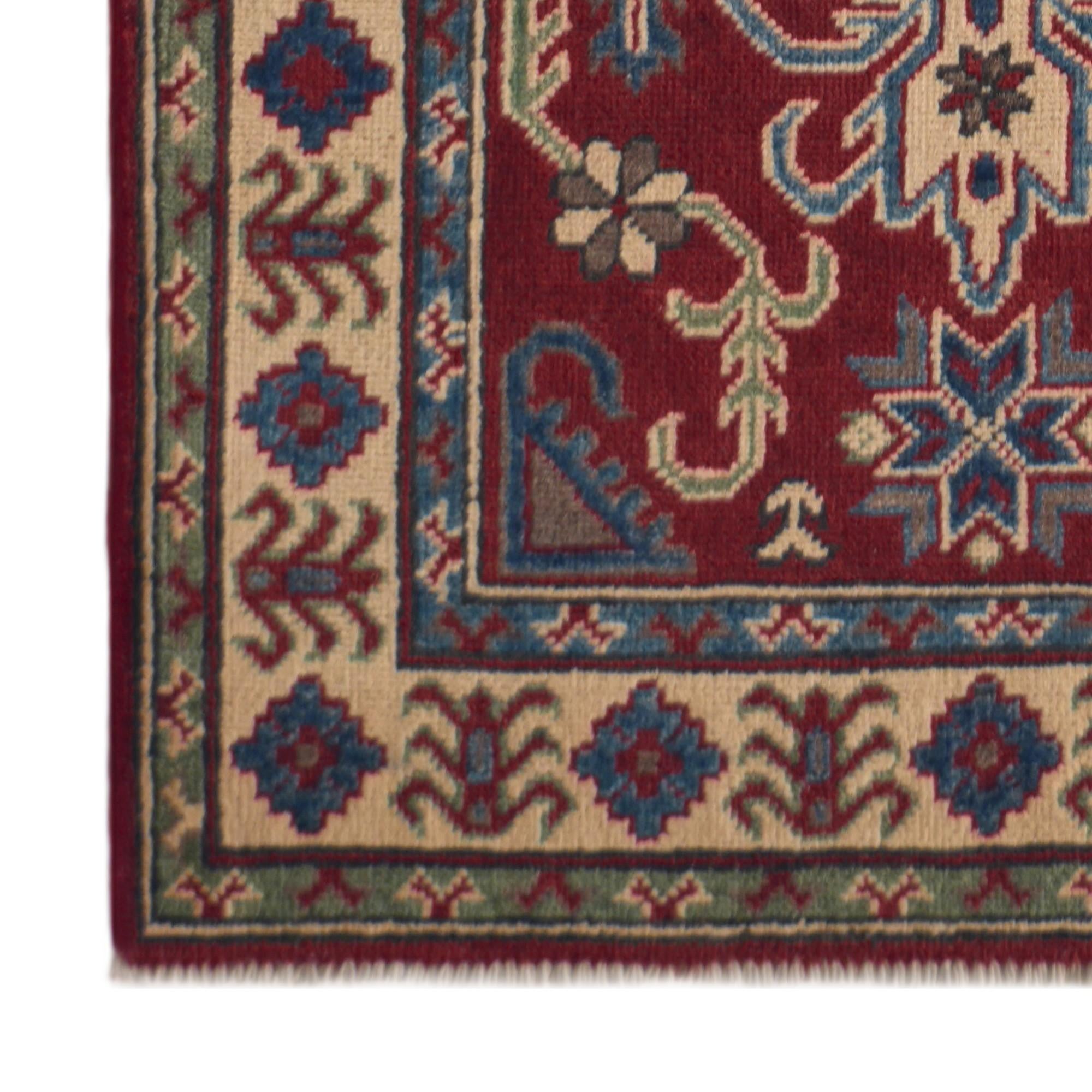 Detail image 7 of 12: 2' 9 x 9' 9 Hand Knotted Kazak Runner Rug