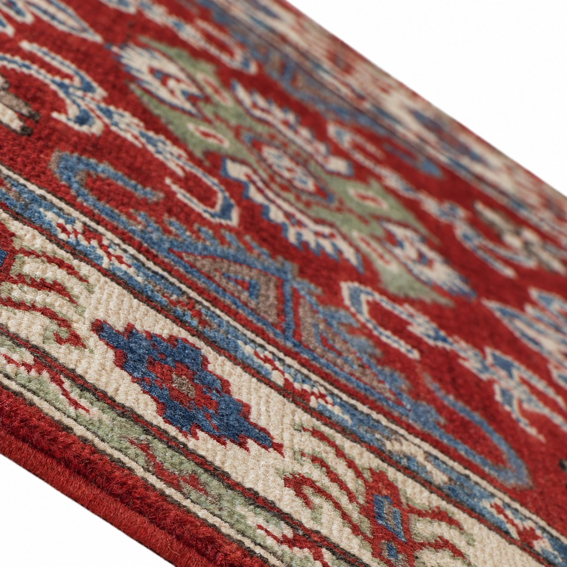 Detail image 8 of 12: 2' 9 x 9' 9 Hand Knotted Kazak Runner Rug