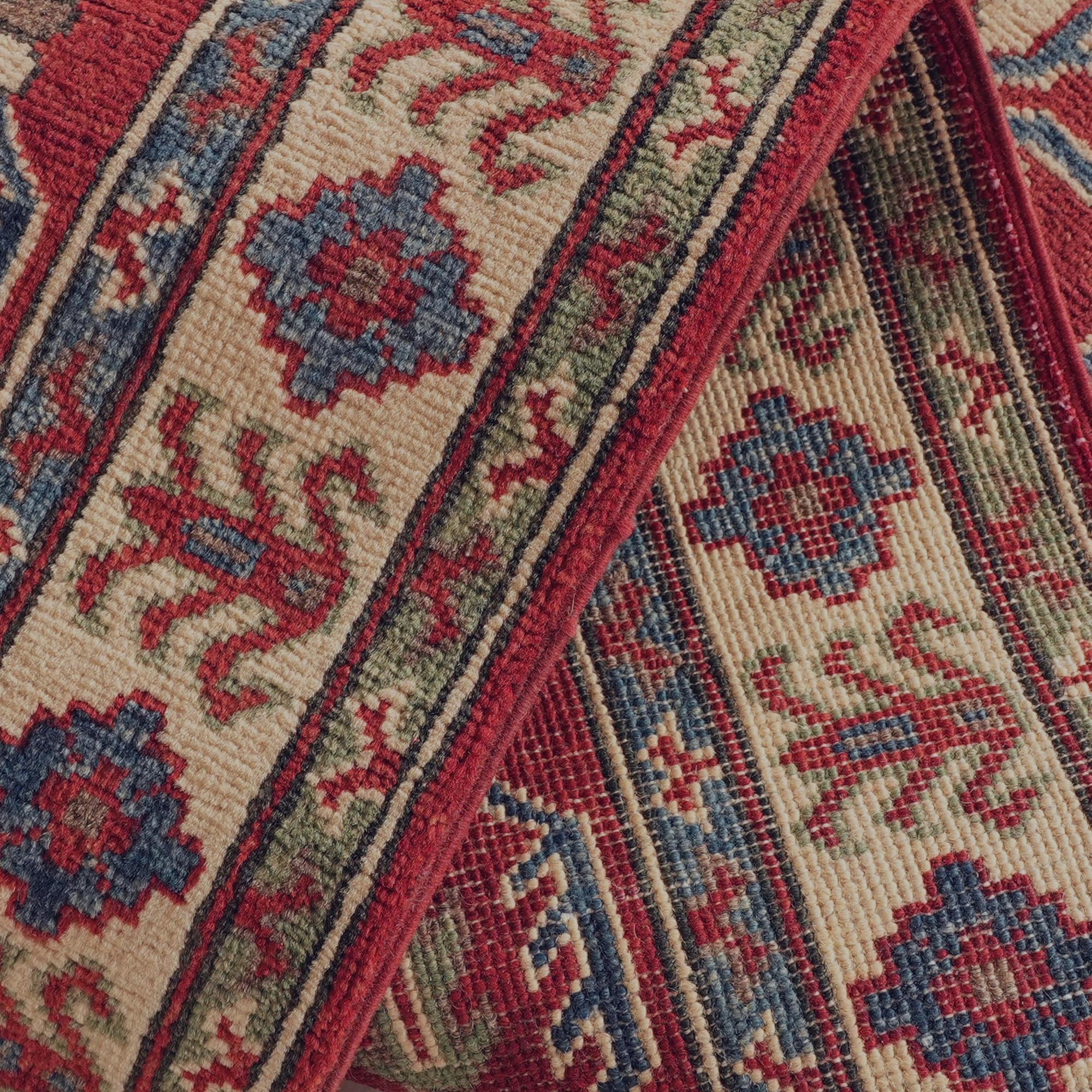 Detail image 9 of 12: 2' 9 x 9' 9 Hand Knotted Kazak Runner Rug