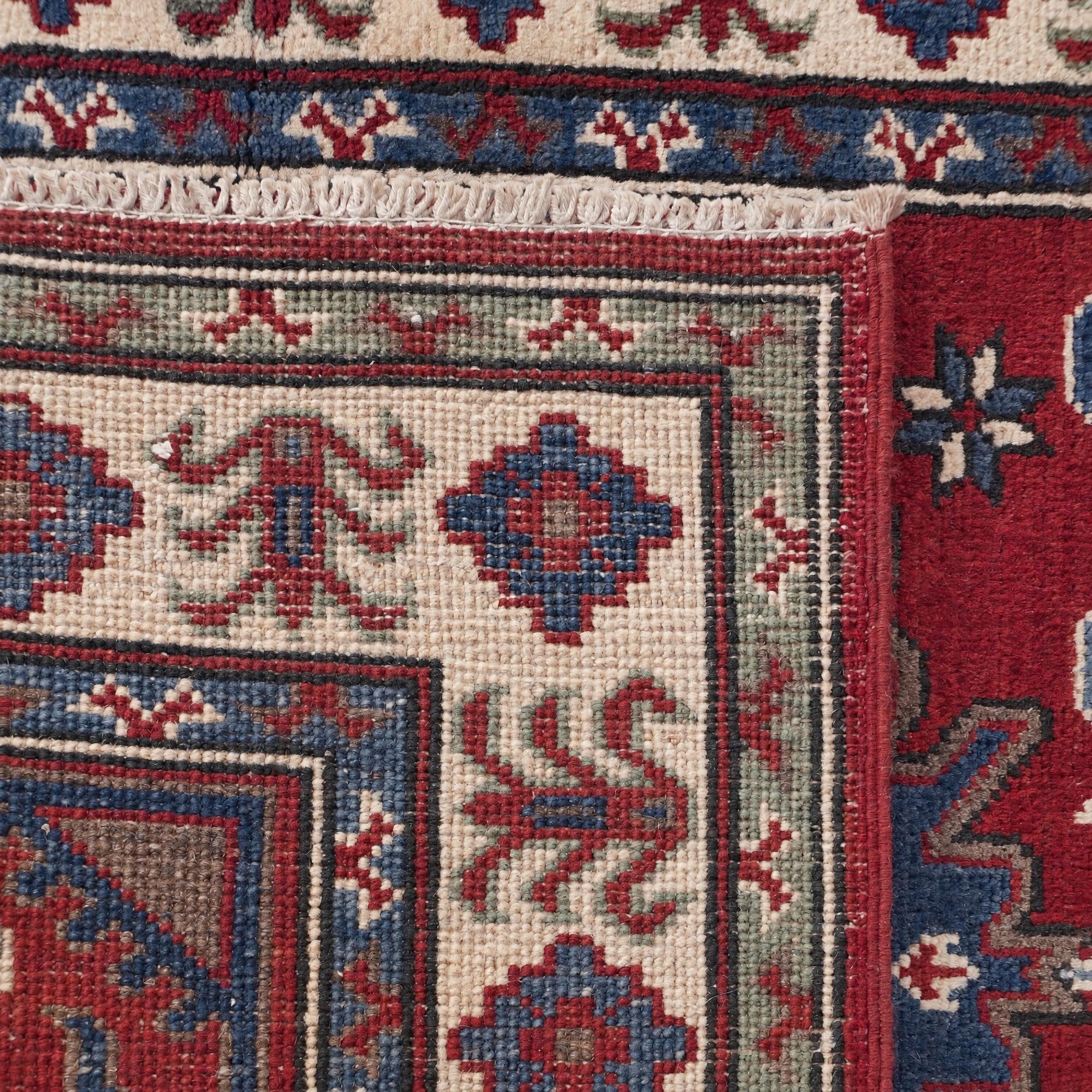 Detail image 12 of 12: 2' 9 x 9' 9 Hand Knotted Kazak Runner Rug