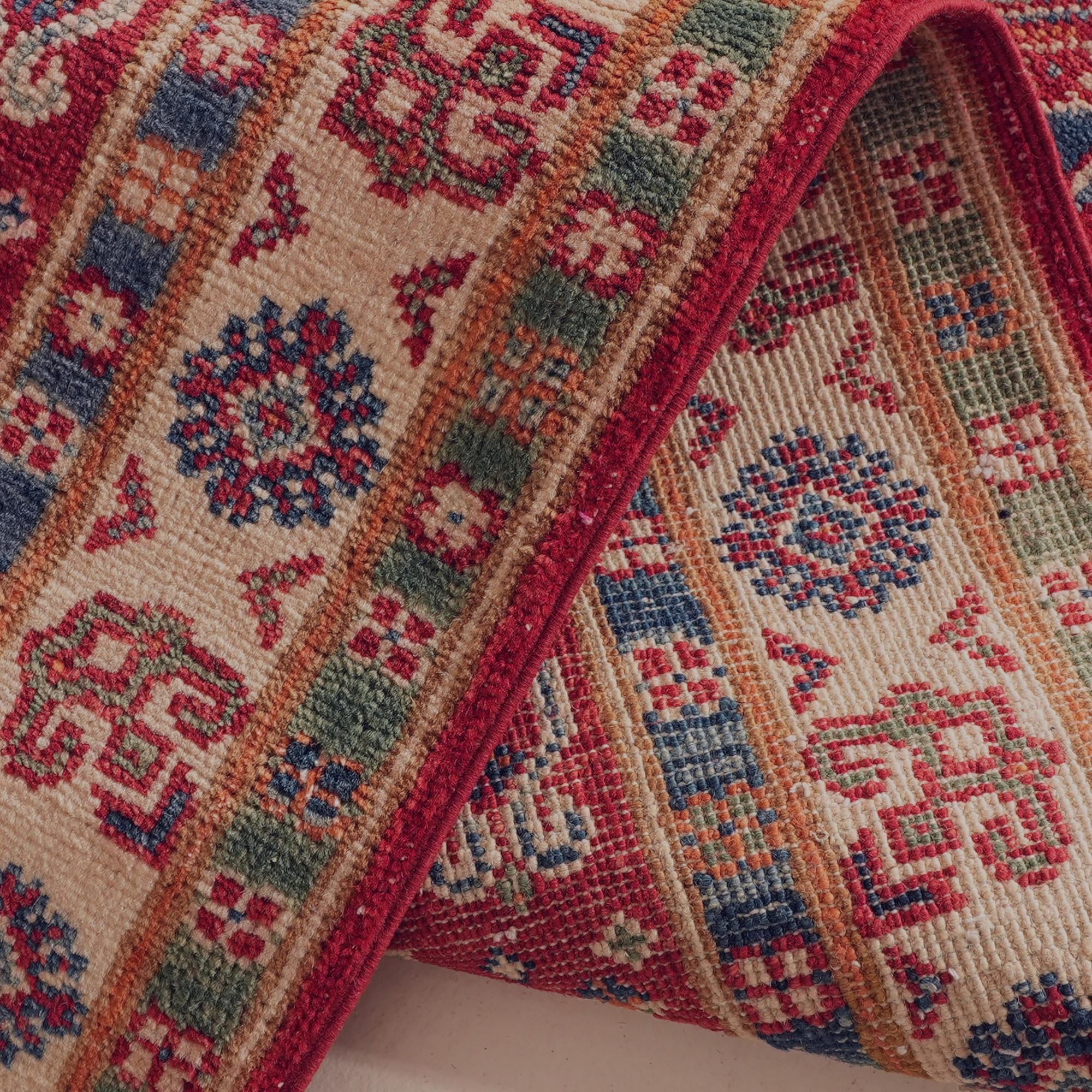 Detail image 8 of 11: 2' 11 x 9' 11 Hand Knotted Kazak Runner Rug