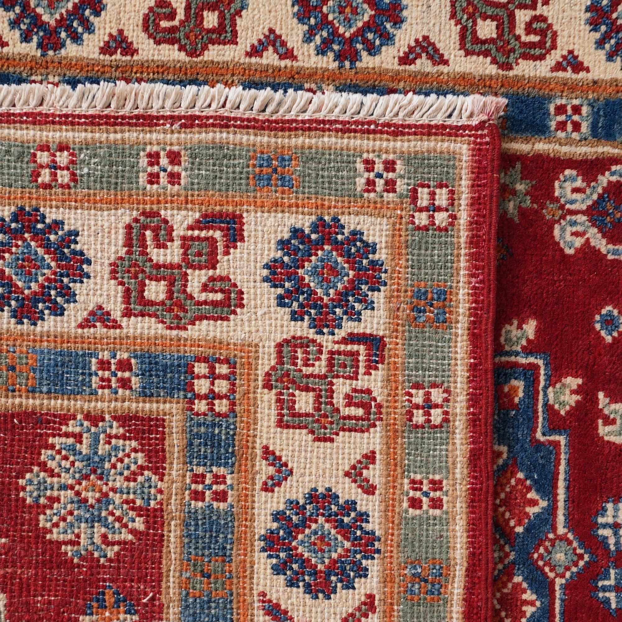 Detail image 11 of 11: 2' 11 x 9' 11 Hand Knotted Kazak Runner Rug