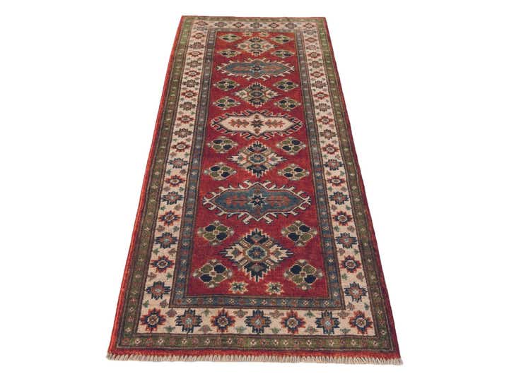 65cm x 175cm Hand Knotted Kazak Runner Rug