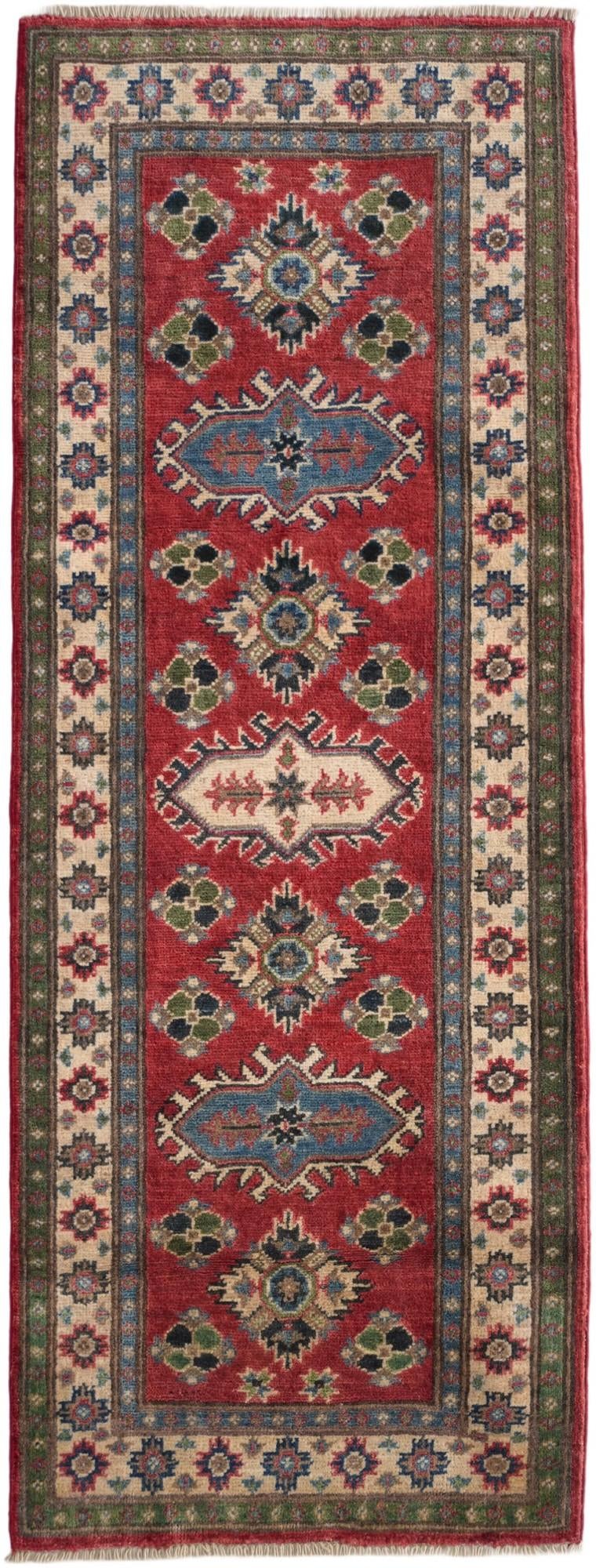2' 2 x 5' 9 Hand Knotted Kazak Runner Rug