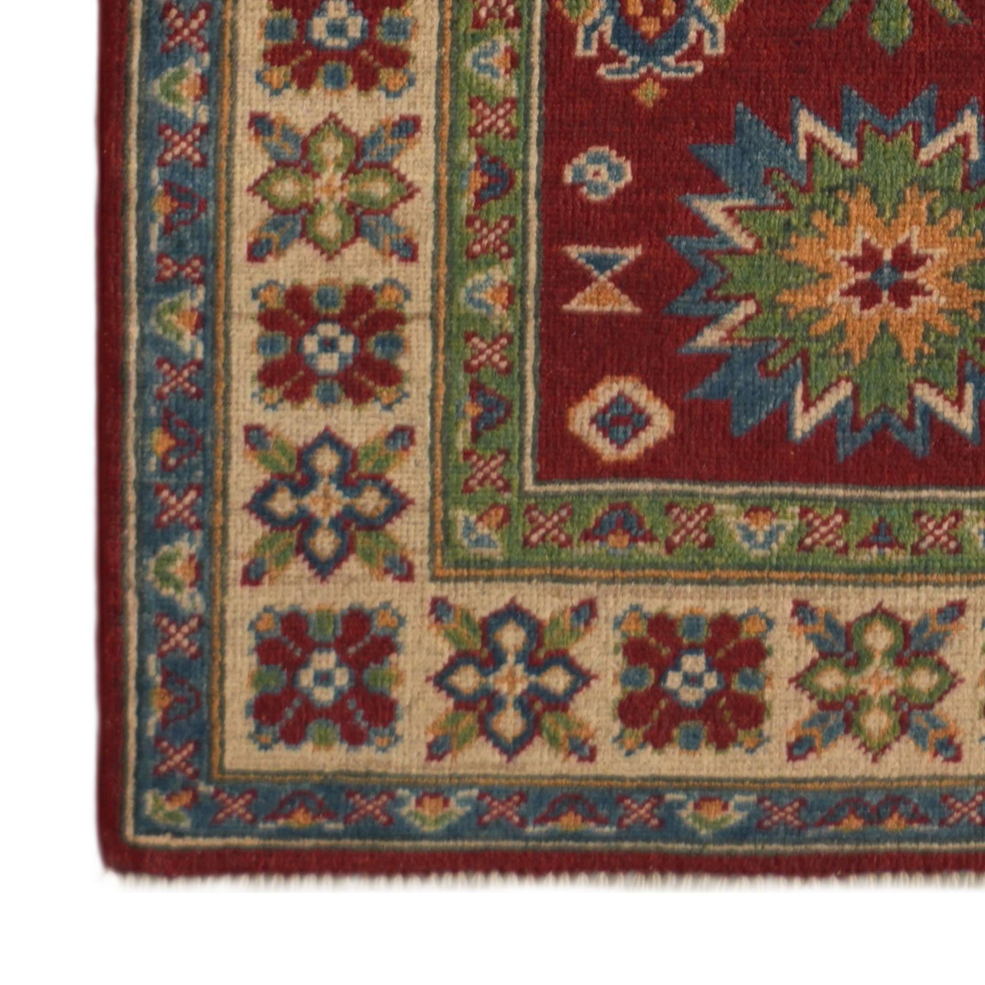 Detail image 7 of 10: 2' 8 x 9' 9 Hand Knotted Kazak Runner Rug