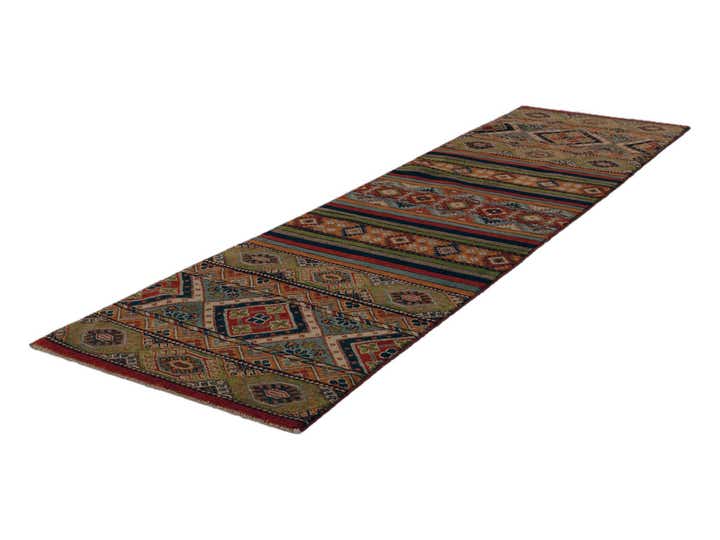 2' 7 x 9' 9 Hand Knotted Kazak Runner Rug