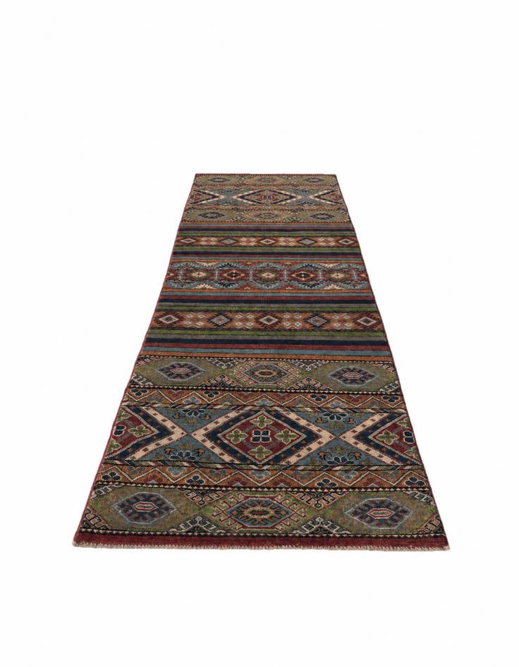 Detail image of 2' 7 x 9' 9 Hand Knotted Kazak Runner Rug