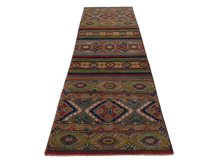 2' 7 x 9' 9 Hand Knotted Kazak Runner Rug