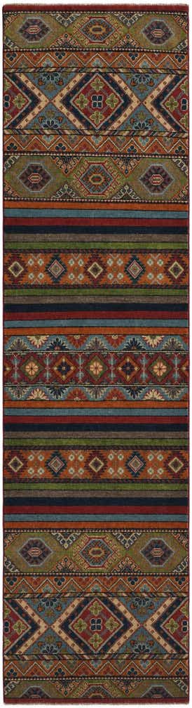 2' 7 x 9' 9 Hand Knotted Kazak Runner Rug