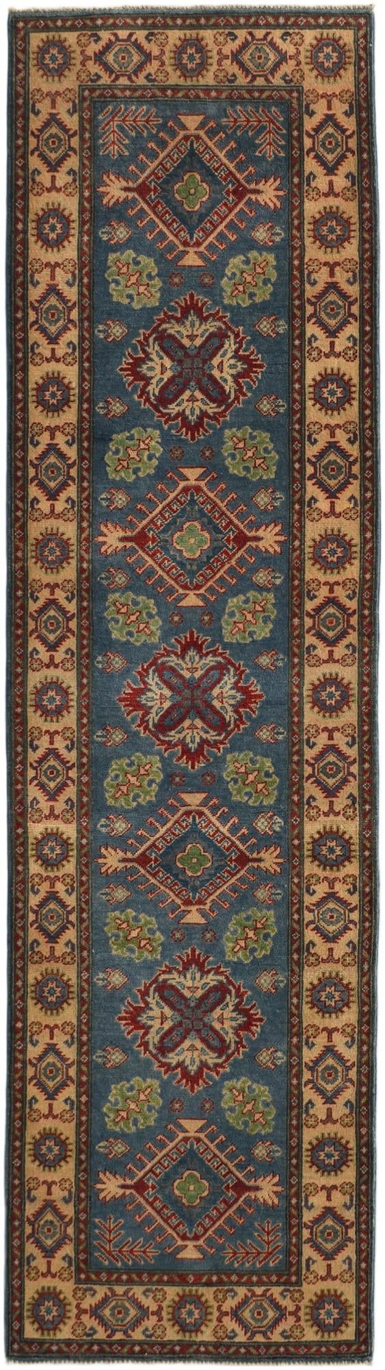 85cm x 300cm anudado a mano Kazak Alfombra Pasillera
