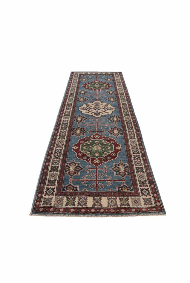 Detail image of 2' 10 x 9' 11 Hand Knotted Kazak Runner Rug