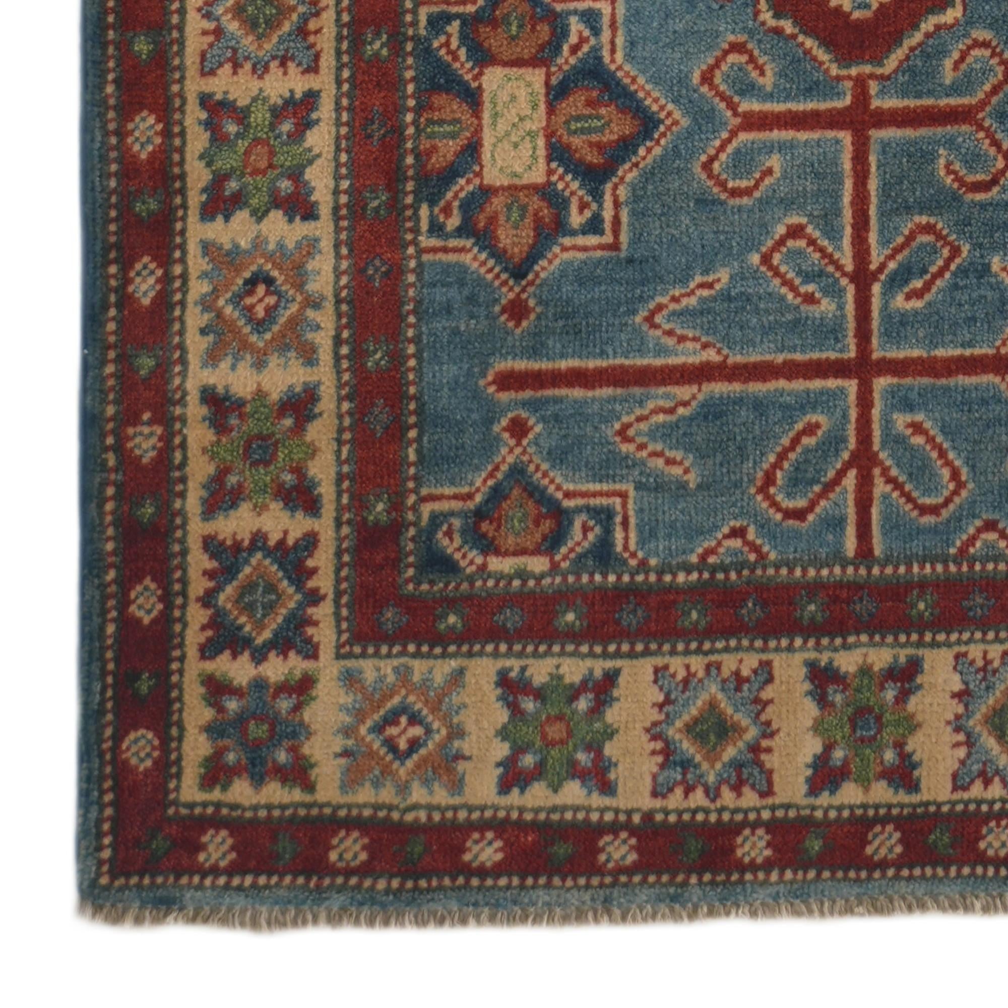 2' 10 x 9' 11 Hand Knotted Kazak Runner Rug