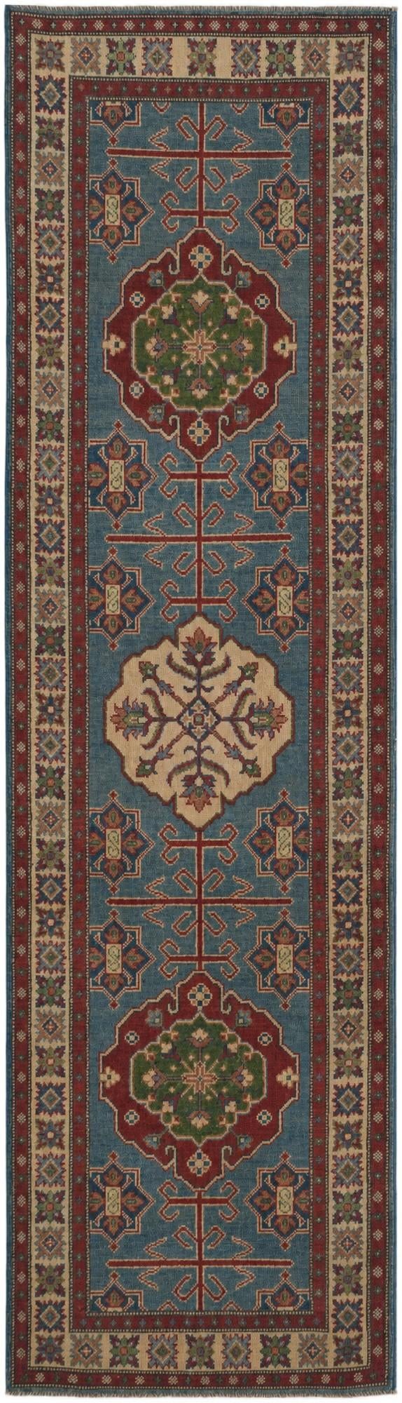 2' 10 x 9' 11 Hand Knotted Kazak Runner Rug