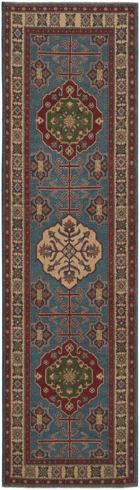 2' 10 x 9' 11 Hand Knotted Kazak Runner Rug