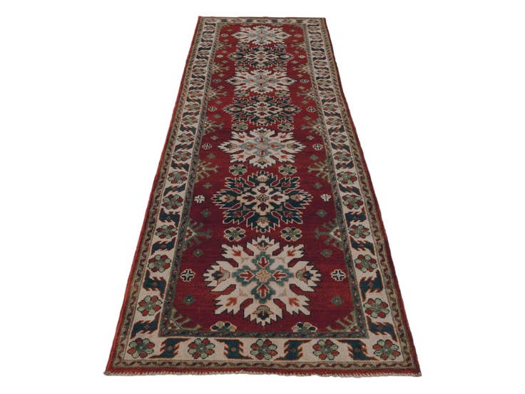 Detail image of 2' 9 x 9' 11 Hand Knotted Kazak Runner Rug