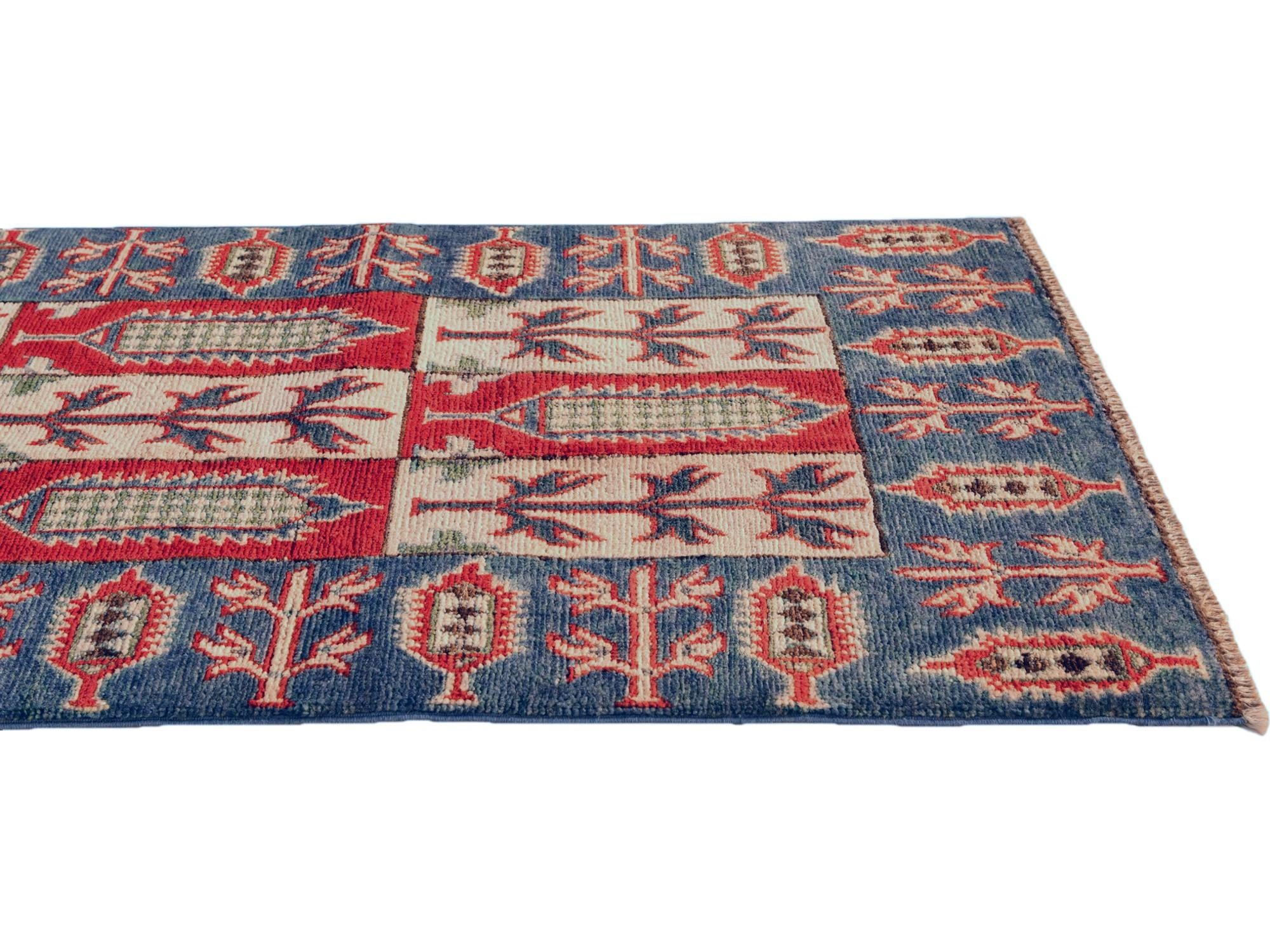2' 1 x 5' 7 Hand Knotted Kazak Runner Rug