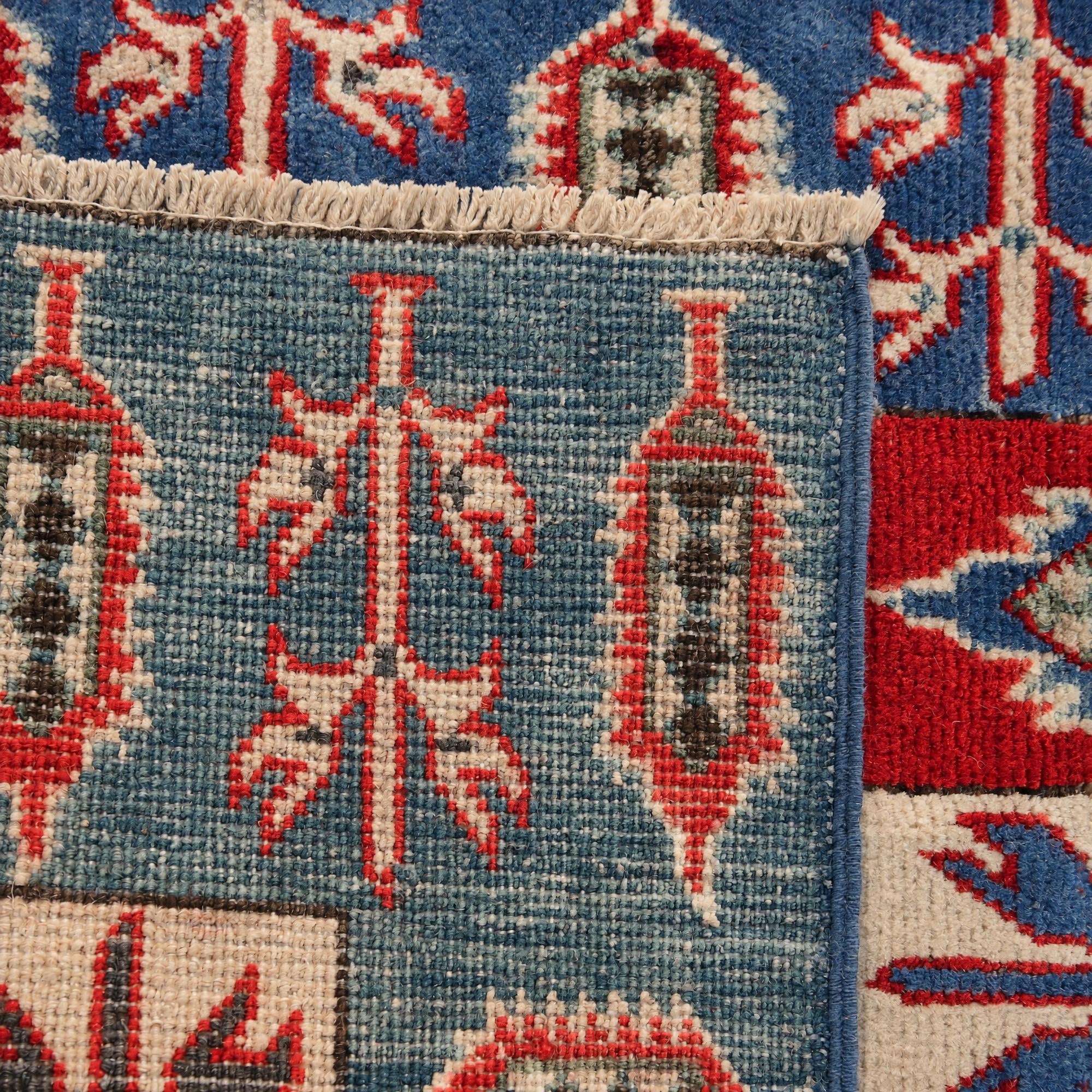 65cm x 170cm Hand Knotted Kazak Runner Rug