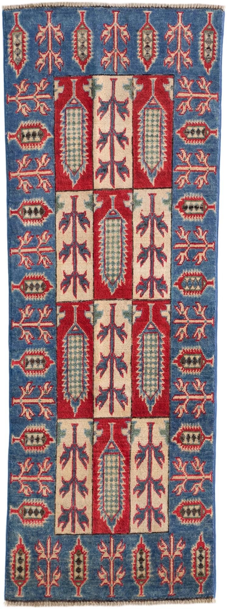 2' 1 x 5' 7 Hand Knotted Kazak Runner Rug