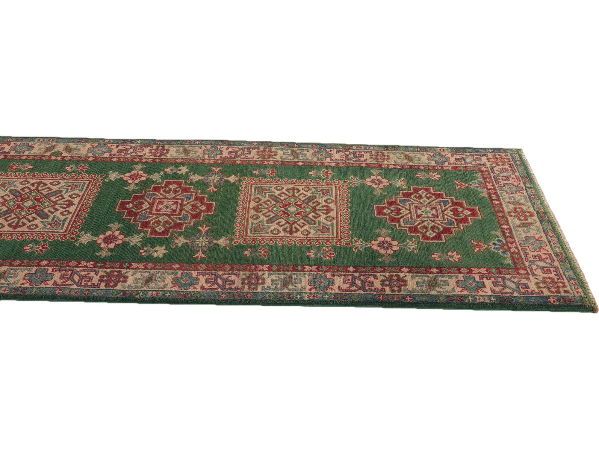 80cm x 300cm anudado a mano Kazak Alfombra Pasillera