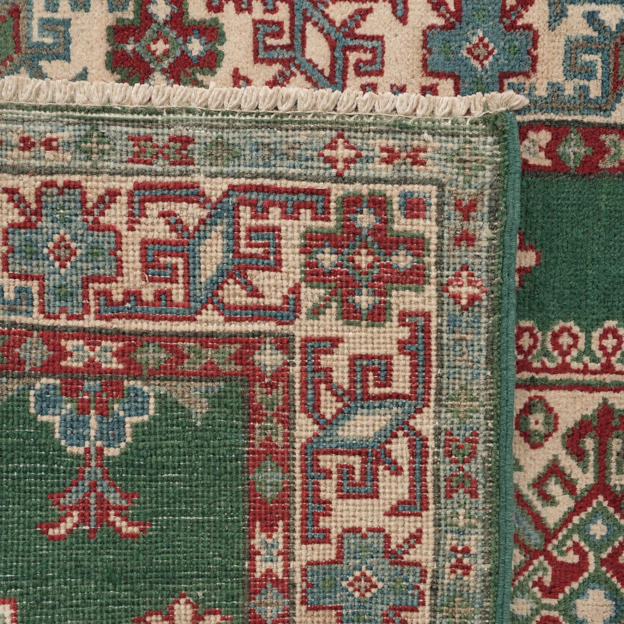 80cm x 300cm Hand Knotted Kazak Runner Rug